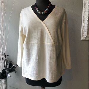 J.Jill Off white blouse